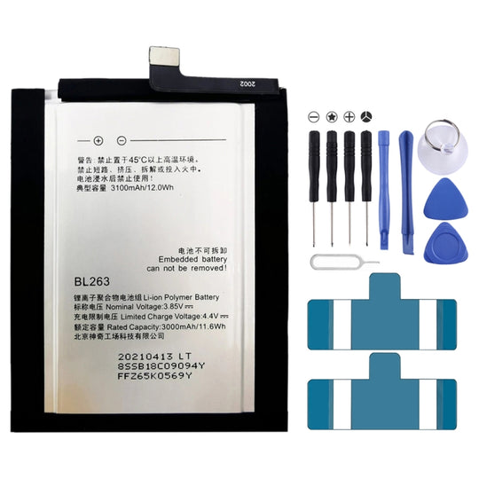 3100mAh BL263 for Lenovo ZUK Z2 Pro Li-Polymer Battery