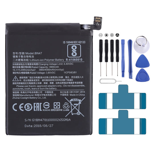 3900mAh BN47 for Xiaomi Redmi 6 Pro Li-Polymer Battery - For Xiaomi by buy2fix | Online Shopping UK | buy2fix