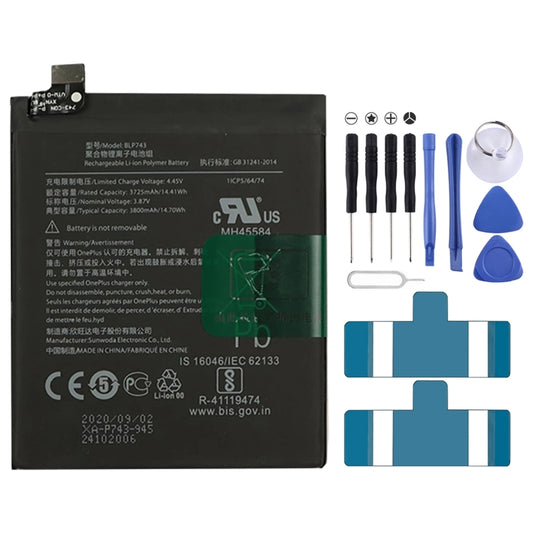 3800mAh BLP743 for OnePlus 7T Li-ion Polymer Battery - For OnePlus by buy2fix | Online Shopping UK | buy2fix