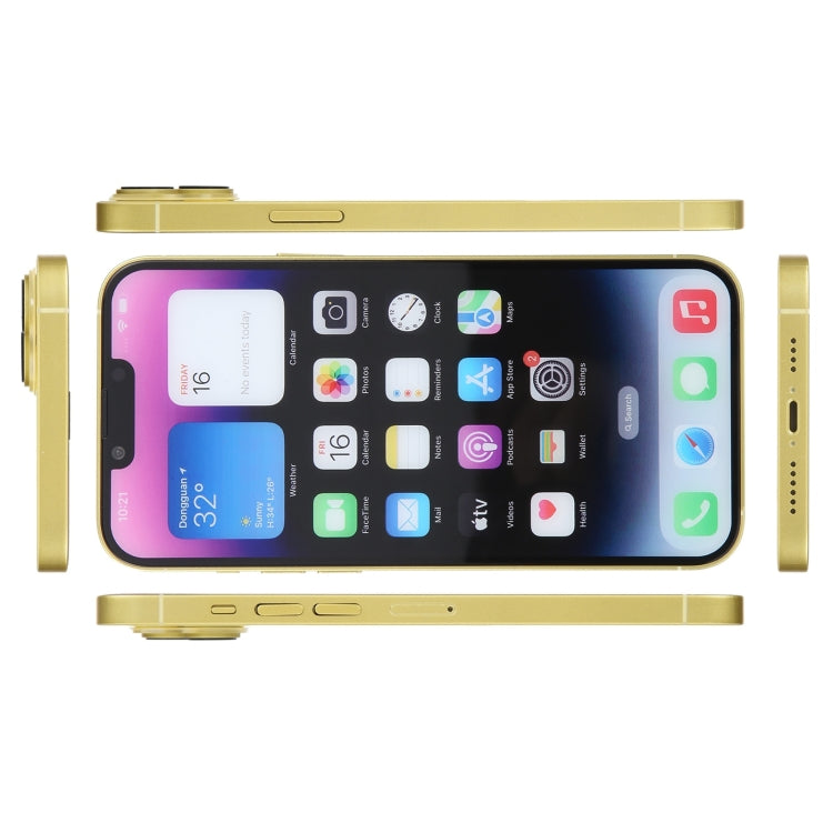 For iPhone 14 Plus Color Screen Non-Working Fake Dummy Display Model (Yellow) - For iPhone & iPad by buy2fix | Online Shopping UK | buy2fix