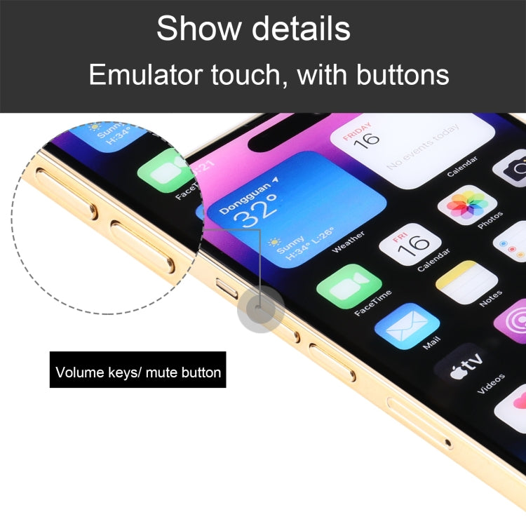 For iPhone 14 Pro Color Screen Non-Working Fake Dummy Display Model (Gold) - For iPhone & iPad by buy2fix | Online Shopping UK | buy2fix