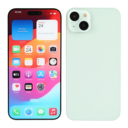 For iPhone 15 Plus Color Screen Non-Working Fake Dummy Display Model (Green) by buy2fix