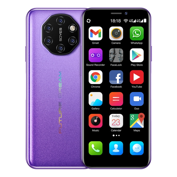 SOYES S10i, 3GB+64GB, Fingerprint Identification, 3.46 inch Android 6.0 MTK6737V/WA Quad Core up to 1.1GHz, Dual SIM, Bluetooth, WiFi, GPS, Network: 4G(Purple) - SOYES by SOYES | Online Shopping UK | buy2fix