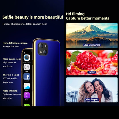 SOYES X60, 3GB+64GB, Infrared Face Recognition, 3.46 inch Android 6.0 MTK6737 Quad Core up to 1.1GHz, BT, WiFi, FM, Network: 4G, GPS, Dual SIM (Blue) - SOYES by SOYES | Online Shopping UK | buy2fix