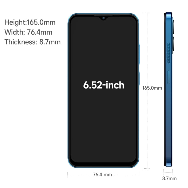 [HK Warehouse] Ulefone Note 16 Pro, 4GB+128GB, Dual Back Cameras, Face ID & Side Fingerprint Identification, 4400mAh Battery, 6.52 inch Android 13 Unisoc T606 Octa Core up to 1.6GHz, Network: 4G, Dual SIM, OTG (Blue) - Ulefone by Ulefone | Online Shopping UK | buy2fix