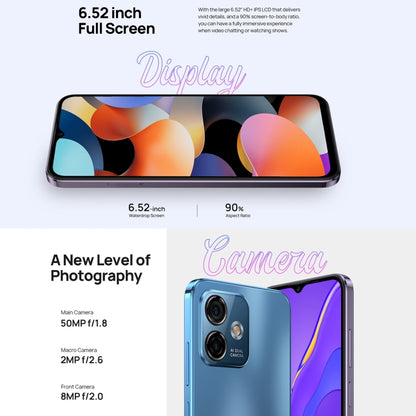 [HK Warehouse] Ulefone Note 16 Pro, 4GB+128GB, Dual Back Cameras, Face ID & Side Fingerprint Identification, 4400mAh Battery, 6.52 inch Android 13 Unisoc T606 Octa Core up to 1.6GHz, Network: 4G, Dual SIM, OTG (Blue) - Ulefone by Ulefone | Online Shopping UK | buy2fix