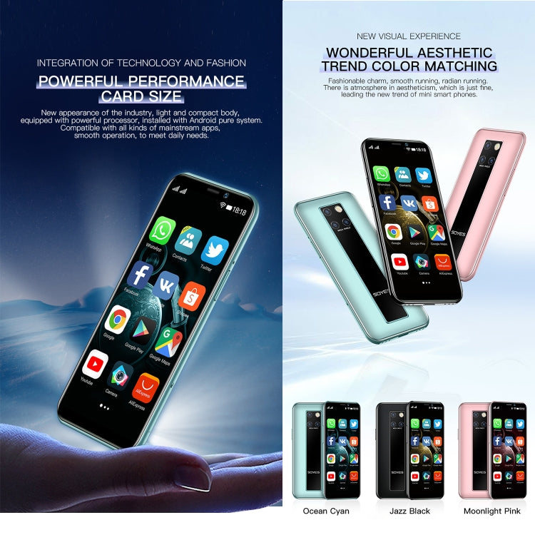 SOYES S10H, 3GB+32GB, Face Identification, 3.46 inch Android 9.0 MTK6739CW Quad Core up to 1.28GHz, Dual SIM, Bluetooth, WiFi, GPS, Network: 4G(Black) by SOYES