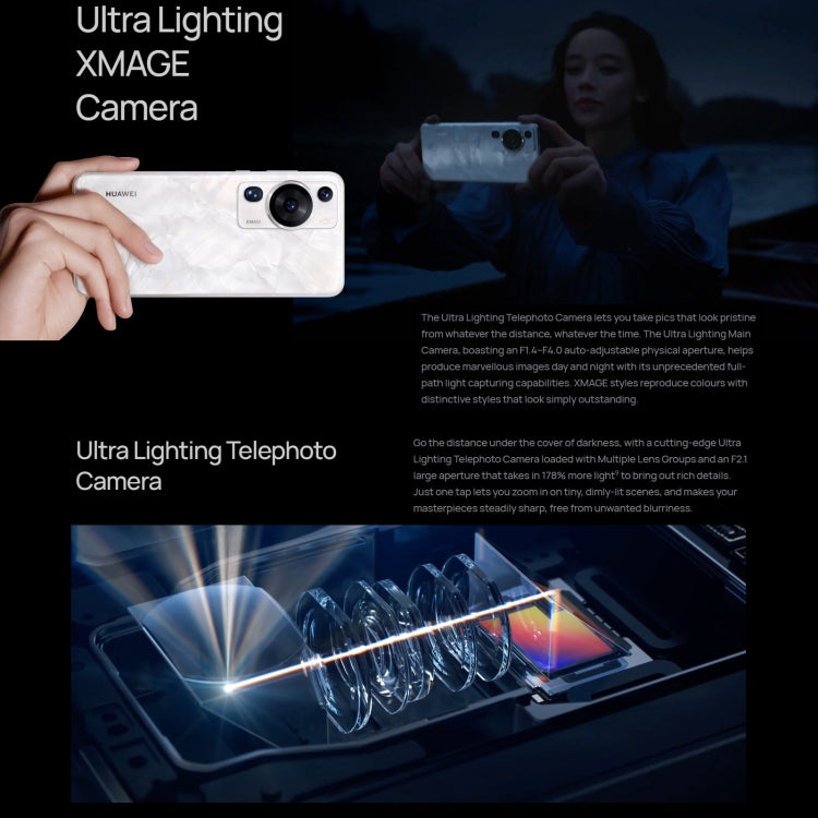 HUAWEI P60 Pro MNA-AL00, 12GB+256GB, 48MP Camera, China Version, Triple Back Cameras, In-screen Fingerprint Identification, 6.67 inch HarmonyOS 3.1 Qualcomm Snapdragon 8+ 4G Octa Core up to 3.2GHz, Network: 4G, OTG, NFC, Not Support Google Play(Black) by Huawei