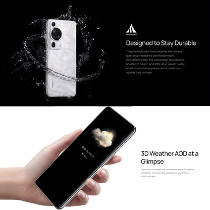 HUAWEI P60 Pro MNA-AL00, 12GB+256GB, 48MP Camera, China Version, Triple Back Cameras, In-screen Fingerprint Identification, 6.67 inch HarmonyOS 3.1 Qualcomm Snapdragon 8+ 4G Octa Core up to 3.2GHz, Network: 4G, OTG, NFC, Not Support Google Play(Black) by Huawei