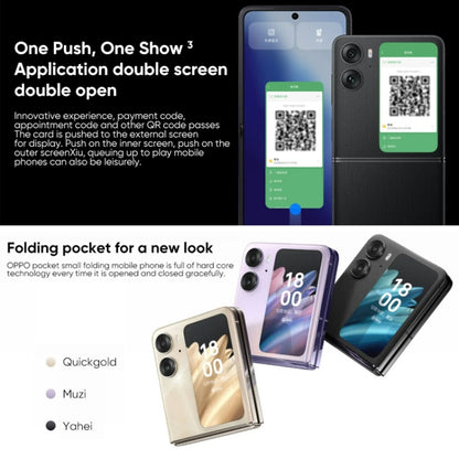 OPPO Find N2 Flip 12GB+256GB, 50MP Camera, Chinese Version, Dual Rear Cameras, Face ID & Side Fingerprint Identification, 6.8 inch + 3.26 inch Screen, ColorOS 13 Dimensity 9000+ Octa Core up to 3.2GHz, Support Google Play(Purple) - OPPO by OPPO | Online Shopping UK | buy2fix