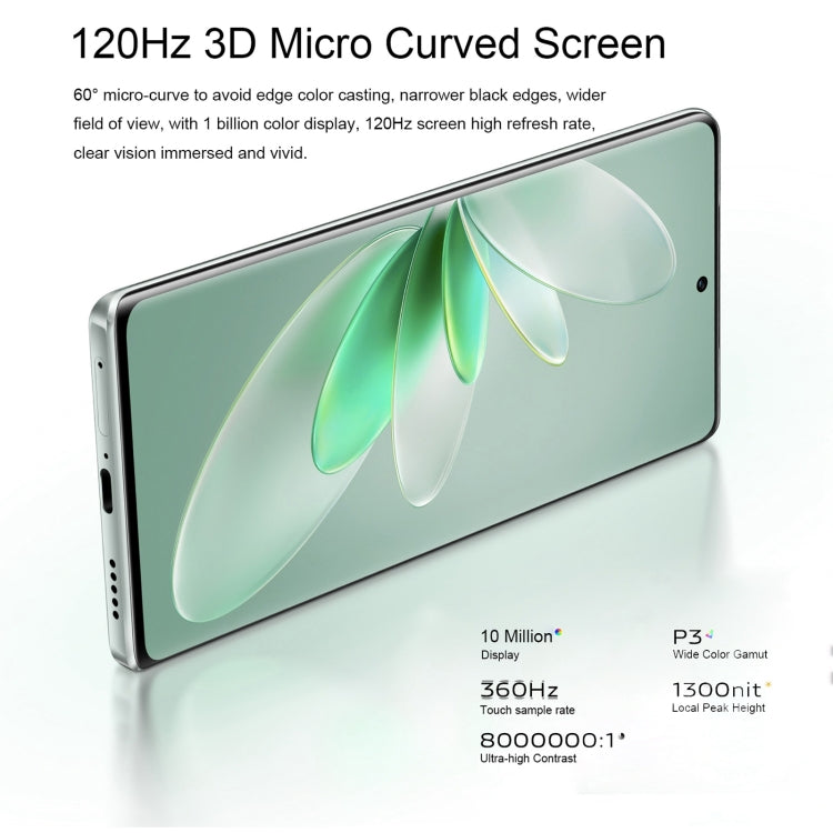 vivo S16 Pro 5G, 50MP Camera, 12GB+256GB, Triple Back Cameras, Srceen Fingerprint Identification, 4600mAh Battery, 6.78 inch Android 13 OriginOS 3 Dimensity 8200 Octa Core up to 3.1GHz, OTG, NFC, Network: 5G (Mint Green) by vivo