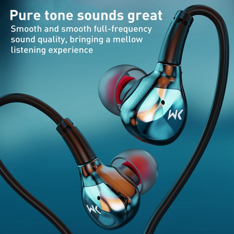 WK Black Gold Series YC06 8 Pin HIFI Sound Quality Wired Headphones (Tarnish) - In Ear Wired Earphone by WK | Online Shopping UK | buy2fix