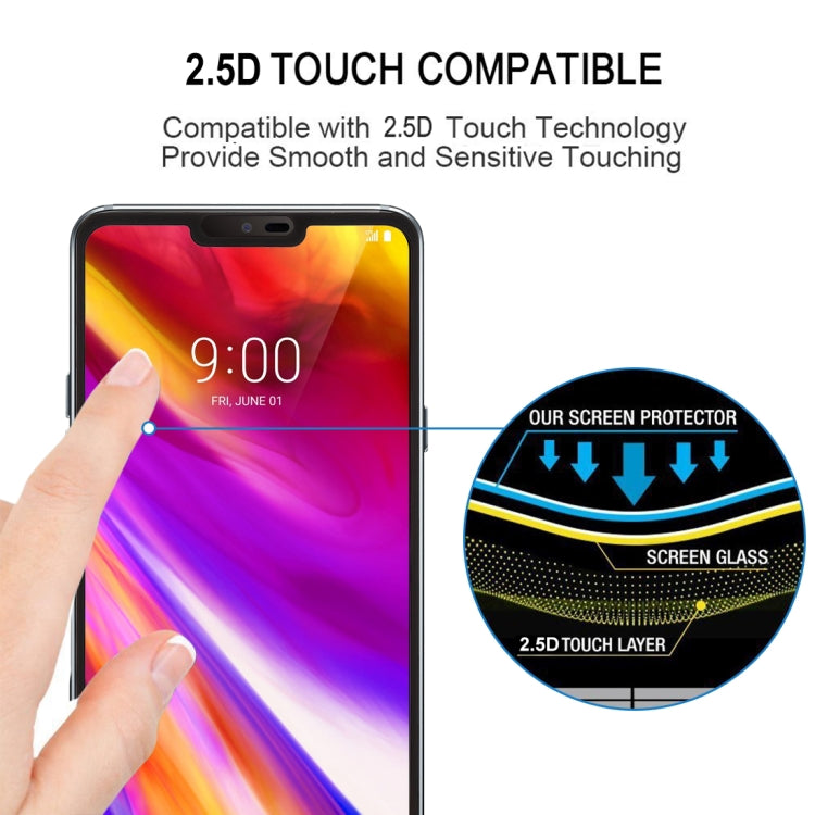 0.26mm 9H 2.5D Tempered Glass Film for LG G7 ThinQ(Black) - Mobile Accessories by buy2fix | Online Shopping UK | buy2fix