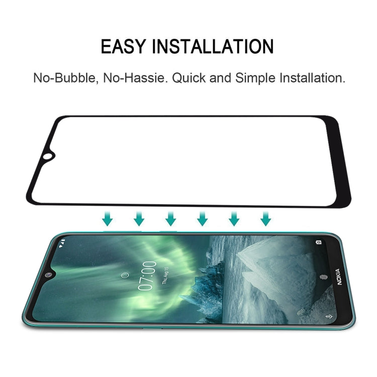 For Nokia 7.2 Full Glue Full Cover Screen Protector Tempered Glass film - Mobile Accessories by buy2fix | Online Shopping UK | buy2fix