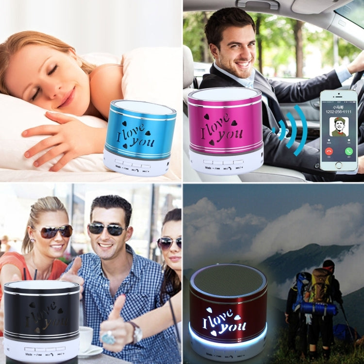 A9L Mini Portable Bluetooth Stereo Speaker with RGB LED Light, Built-in MIC, Support Hands-free Calls & TF Card & AUX(Black) - Mini Speaker by buy2fix | Online Shopping UK | buy2fix