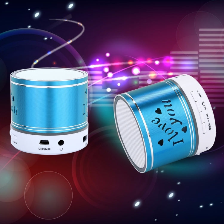 A9L Mini Portable Bluetooth Stereo Speaker with RGB LED Light, Built-in MIC, Support Hands-free Calls & TF Card & AUX(Blue) - Mini Speaker by buy2fix | Online Shopping UK | buy2fix