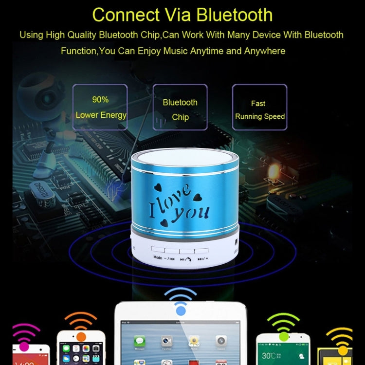 A9L Mini Portable Bluetooth Stereo Speaker with RGB LED Light, Built-in MIC, Support Hands-free Calls & TF Card & AUX(Blue) - Mini Speaker by buy2fix | Online Shopping UK | buy2fix