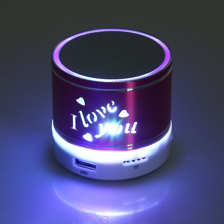 A9L Mini Portable Bluetooth Stereo Speaker with RGB LED Light, Built-in MIC, Support Hands-free Calls & TF Card & AUX(Magenta) - Mini Speaker by buy2fix | Online Shopping UK | buy2fix