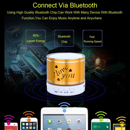 A9L Mini Portable Bluetooth Stereo Speaker with RGB LED Light, Built-in MIC, Support Hands-free Calls & TF Card & AUX(Yellow) - Mini Speaker by buy2fix | Online Shopping UK | buy2fix