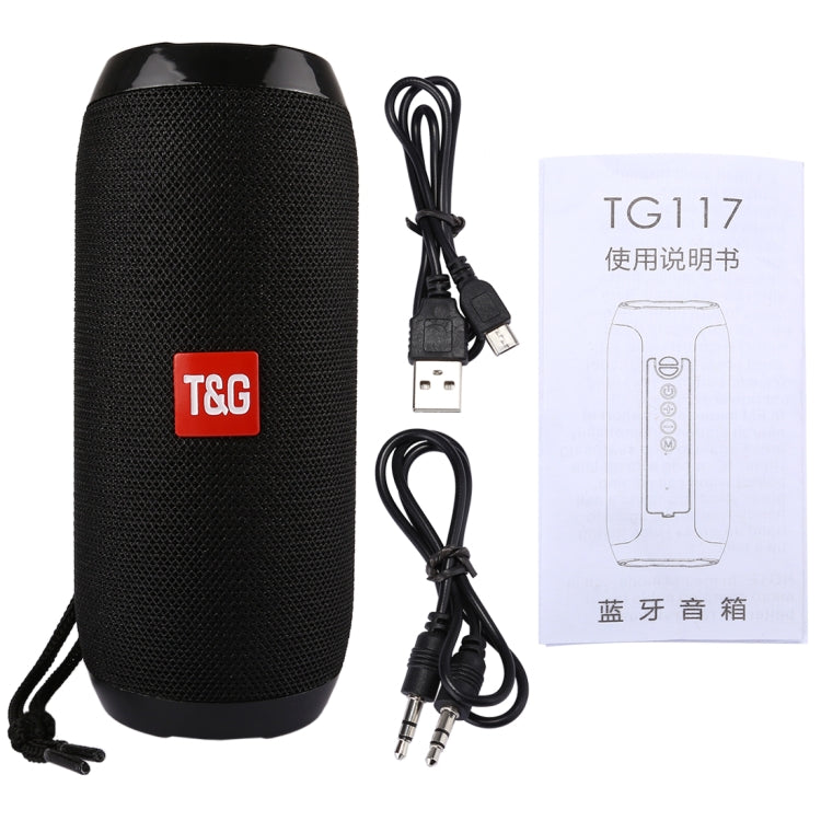 T&G TG117 Portable Bluetooth Stereo Speaker, with Built-in MIC, Support Hands-free Calls & TF Card & AUX IN & FM, Bluetooth Distance: 10m(Black) - Desktop Speaker by T&G | Online Shopping UK | buy2fix