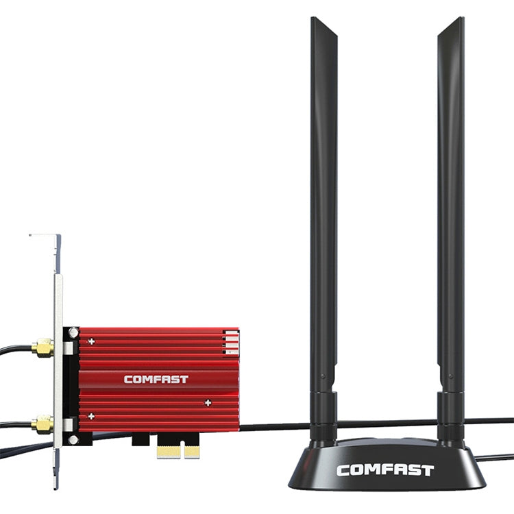 COMFAST CF-AX210 PLUS 5374Mbps Tri-band + Bluetooth 5.2 Wireless WiFi6E PCI-E Network Card - USB Network Adapter by COMFAST | Online Shopping UK | buy2fix