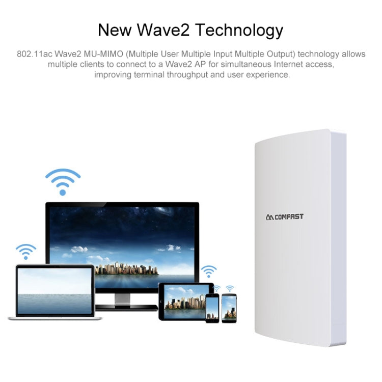 COMFAST CF-WA350 1300Mbps Outdoor POE Signal Amplifier Wireless Router / AP - Wireless Routers by COMFAST | Online Shopping UK | buy2fix