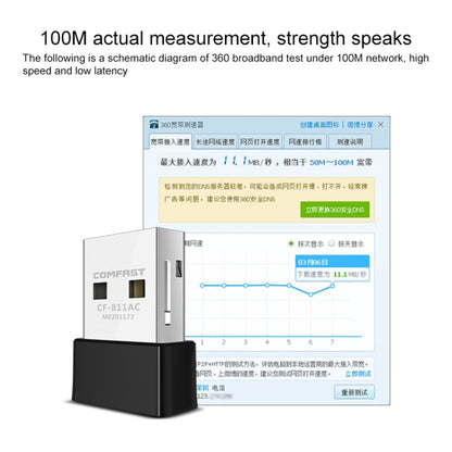 COMFAST CF-811A 650Mbps Dual-band Wifi USB Network Adapter - USB Network Adapter by COMFAST | Online Shopping UK | buy2fix