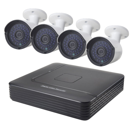 A4B2 4Ch Bullet IP Camera NVR Kit, Support Night Vision / Motion Detection, IR Distance: 20m - Security by buy2fix | Online Shopping UK | buy2fix