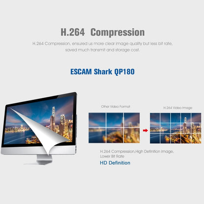 ESCAM Shark QP180 960P 360 Degrees Fisheye Lens 1.3MP WiFi IP Camera, Support Motion Detection / Night Vision, IR Distance: 10m - Security by ESCAM | Online Shopping UK | buy2fix