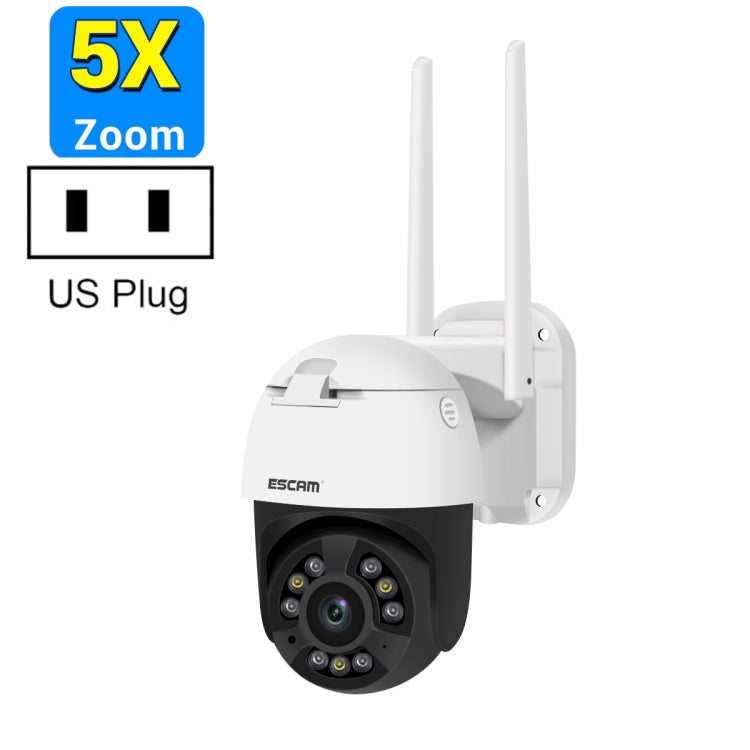 ESCAM QF558 5.0MP HD 5X Zoom Wireless IP Camera, Support Humanoid Detection, Night Vision, Two Way Audio, TF Card, US Plug - Security by ESCAM | Online Shopping UK | buy2fix