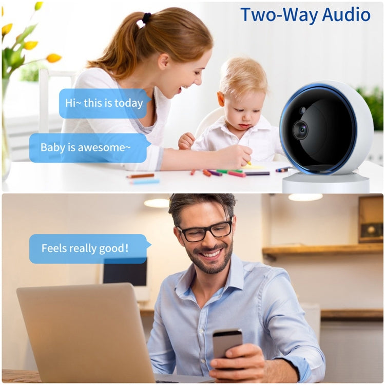 YT50-2 3.0MP 360 Rotation IP Camera WiFi Smart Security Camera, Support TF Card / Two-way Audio / Motion Detection / Night Vision(UK Plug) - Security by buy2fix | Online Shopping UK | buy2fix