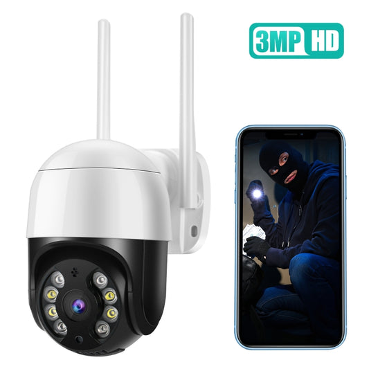 QX29 3.0MP HD WiFi IP Camera, Support Night Vision & Motion Detection & Two Way Audio & TF Card, AU Plug by buy2fix