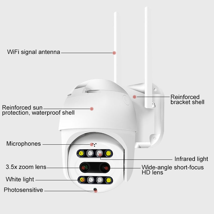 QX48 Pixels 1080P HD Wireless IP Camera, Support Motion Detection & Infrared Night Vision & TF Card(EU Plug) - Security by buy2fix | Online Shopping UK | buy2fix