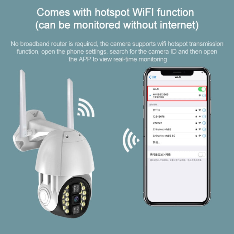 Q20 Outdoor Waterproof Mobile Phone Remotely Rotate Wireless WiFi HD Camera, Support Three Modes of Night Vision & Motion Detection Video / Alarm & Recording, US Plug - Security by buy2fix | Online Shopping UK | buy2fix