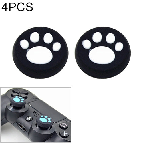 4 PCS Cute Cat Paw Silicone Protective Cover for PS4 / PS3 / PS2 / XBOX360 / XBOXONE / WIIU Gamepad Joystick(White) - Cases by buy2fix | Online Shopping UK | buy2fix