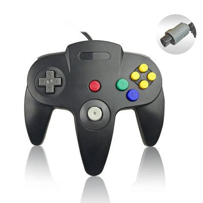 For Nintendo N64 Wired Game Controller Gamepad(Black) by buy2fix