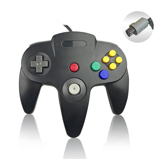 For Nintendo N64 Wired Game Controller Gamepad(Black) by buy2fix