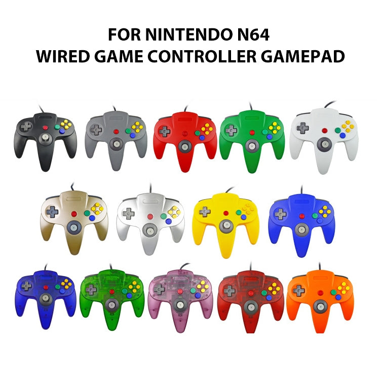 For Nintendo N64 Wired Game Controller Gamepad(Black) by buy2fix