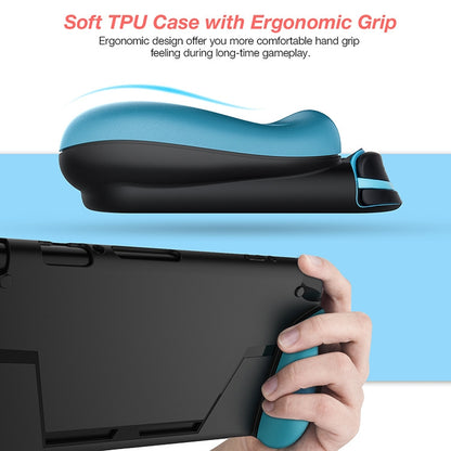 TPU Shell Handle Grip with Game Card Slot Anti-Shock Cover Silicone Case for Nintendo Switch - Cases by buy2fix | Online Shopping UK | buy2fix