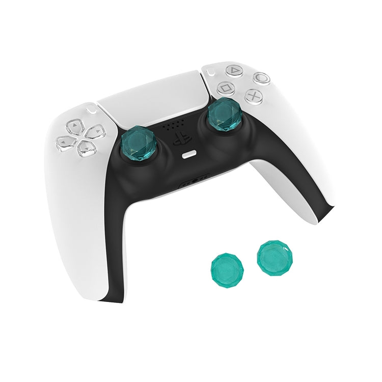 2 PCS Diamond Texture Games Grip Caps for PS5(Green) - Cases by buy2fix | Online Shopping UK | buy2fix