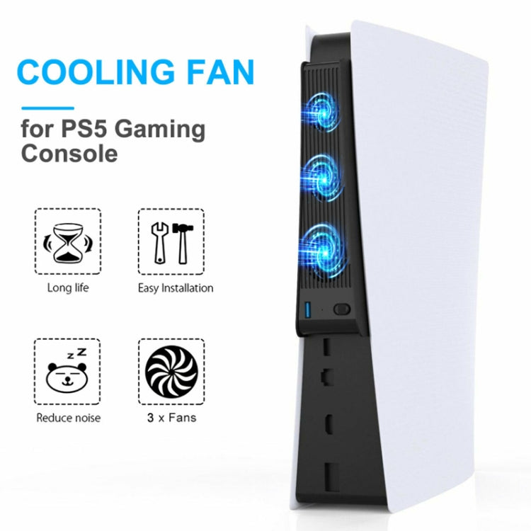 KJH P5-009 Console Cooling Fan For PS5(Black) by buy2fix