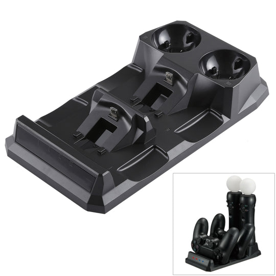 Station de chargement USB 4 en 1, support avec indicateur LED pour contrôleur Playstation PS4 et contrôleur PS Move