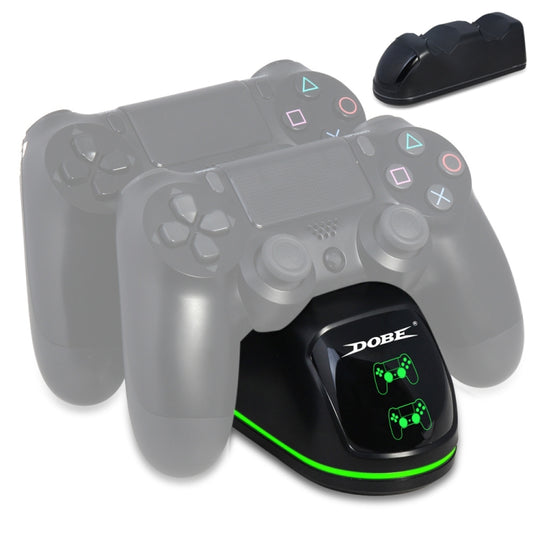 DOBE TP4-1781 Contrôleur sans fil double station de charge Chargeur de poignée de chargeur LED pour PS4 / Slim / Pro (Noir)
