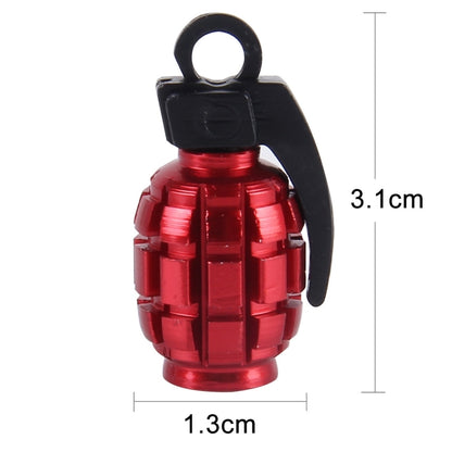 4 PCS Universal Grenade Shaped Car Tire Valve Caps(Red) - Tire Valve Caps by buy2fix | Online Shopping UK | buy2fix