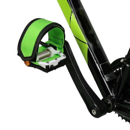 2 PCS Bicycle Pedals Bands Feet Set With Anti-slip Straps Beam Foot(Green) - Outdoor & Sports by buy2fix | Online Shopping UK | buy2fix