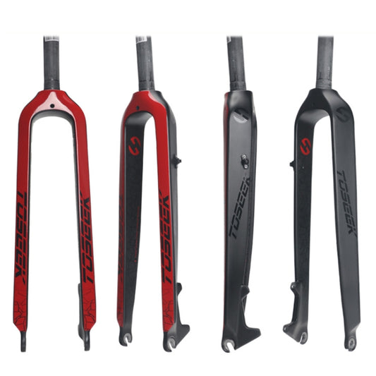 TOSEEK Ultra Light 26 Inch 385mm Mountain Bike Full Carbon Front Fork Straight Tube Disc Brake(Red) by TOSEEK