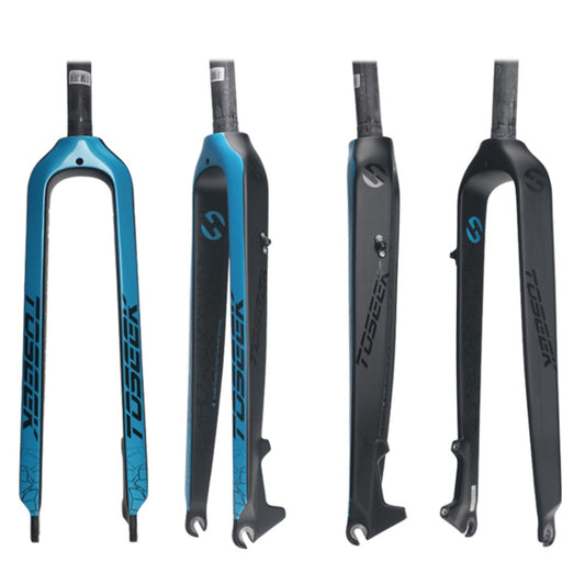 TOSEEK Ultra Light 27.5 Inch 405mm Mountain Bike Full Carbon Front Fork Straight Head Tube Disc Brake(Blue) by TOSEEK