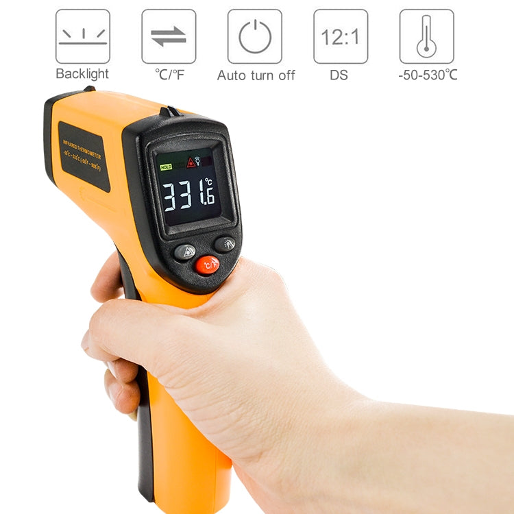 GM533 Portable Digital Laser Point Infrared Thermometer, Temperature Range: -50-530 Celsius Degree - Consumer Electronics by buy2fix | Online Shopping UK | buy2fix