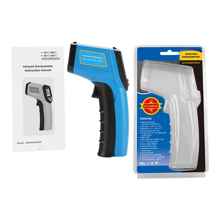 GM533A Portable Digital Laser Point Infrared Thermometer, Temperature Range: -50-530 Celsius Degree - Consumer Electronics by buy2fix | Online Shopping UK | buy2fix