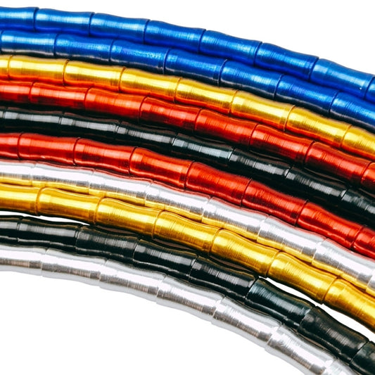 BIKERSAY Bicycle Fishbone Variable Speed Cable Tube Set Aluminum Alloy Bamboo Joint Line Pipes(Blue) by BIKERSAY